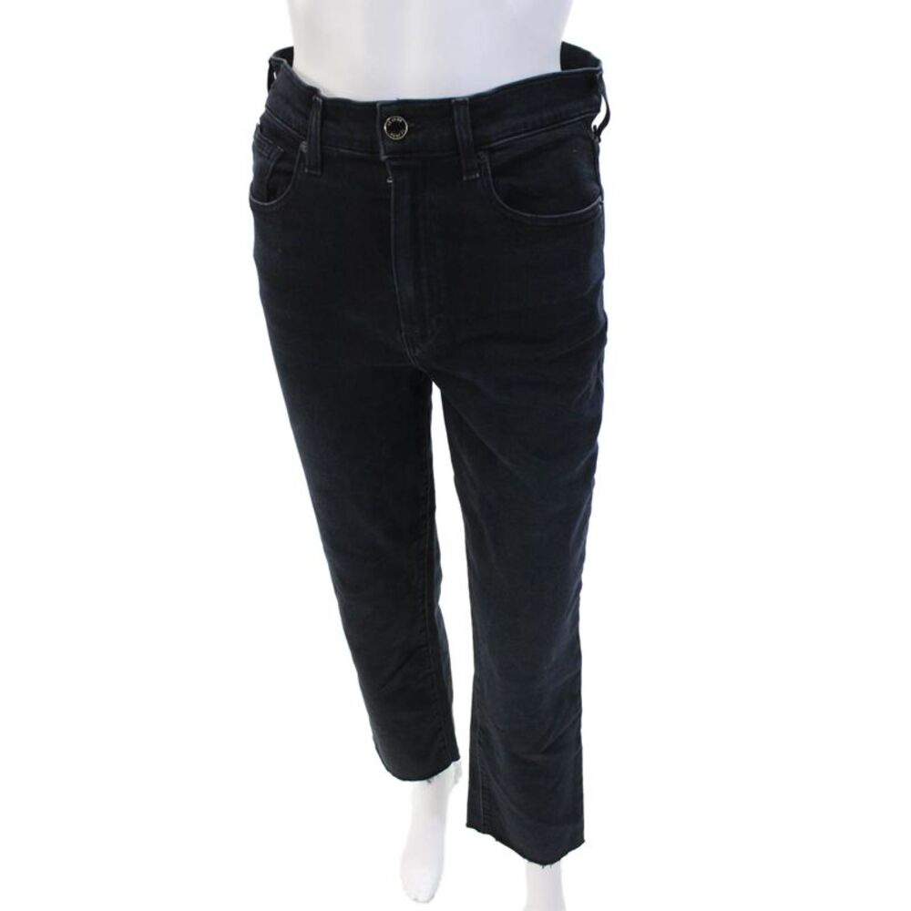 Le Jean Unisex Black Straight Cropped Jeans Size 27